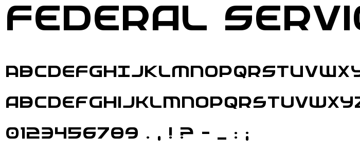 Federal Service Regular font